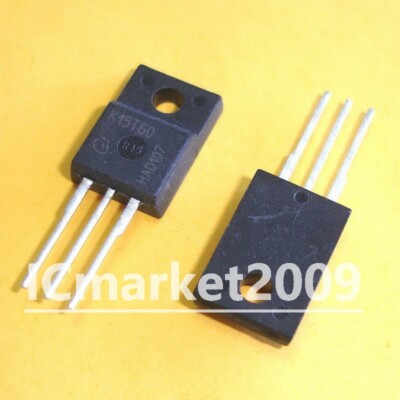 10 PCS IKA15N60T TO-220F K15T60 IGBT in TrenchStop Power Mosfet Transistor