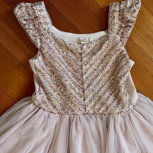 Zenzii Girl's Sequined Fairy Ruffle Formal Cotton Dress, Size 6/7 (Kids) - Picture 3 of 6