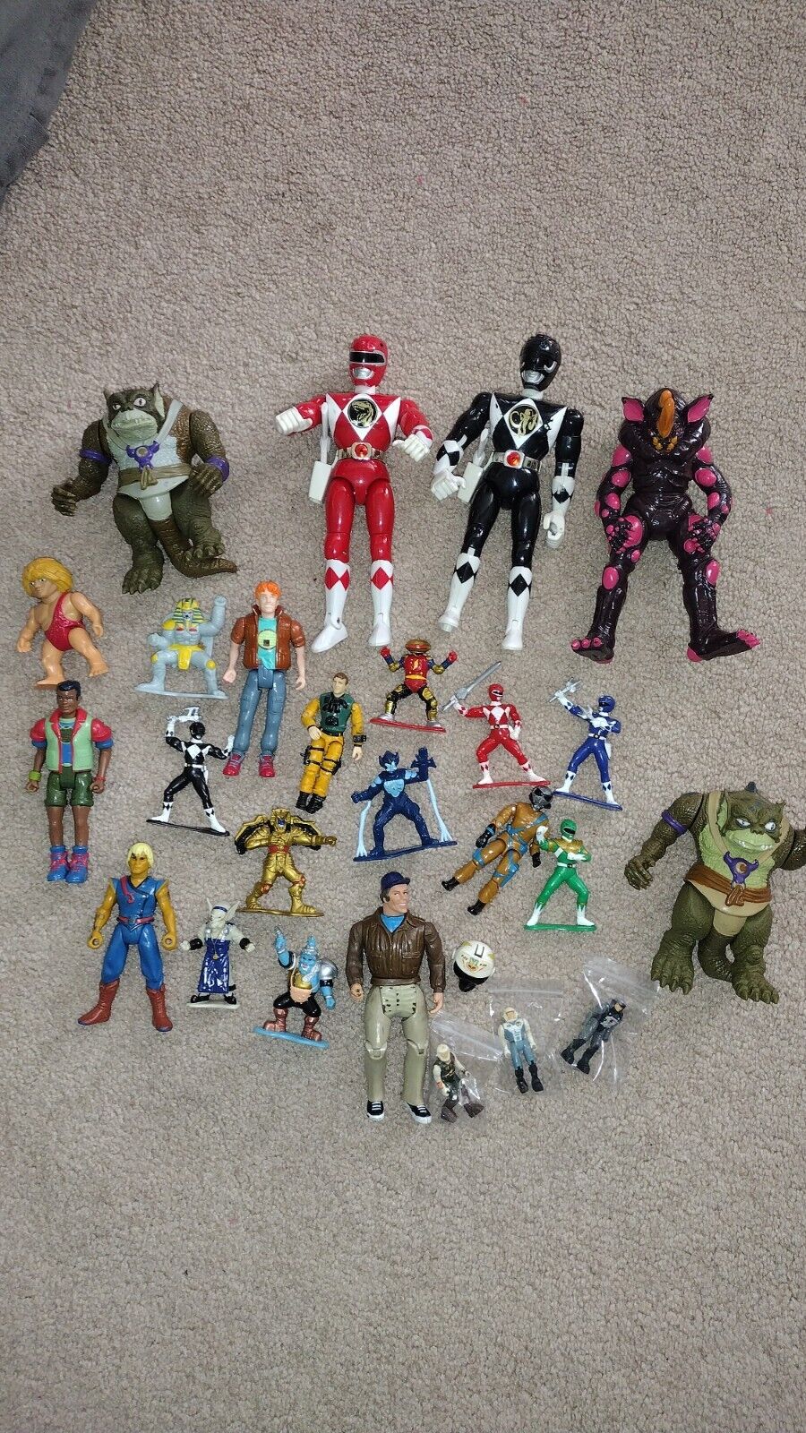 Vintage Lot Power Rangers, Thunder Cats, A-team, Captain Planet Figures & More