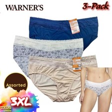 NWT 3-Pack Warner's 3XL No Pinching No Problems Lace Hipster Underwear 5609J