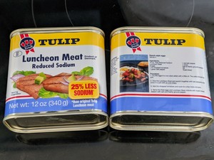 Tulip Luncheon Meat Spam Less Sodium Lot Of 12 Cans Ebay