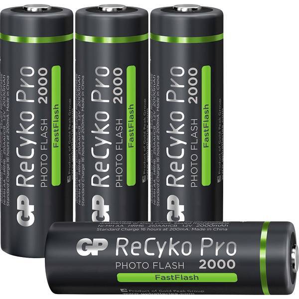 GP Batteries GPRCP200AA728C4   Batteria ricaricabile Stilo (AA) NiMH 2000 mAh 1.
