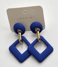 Fashion Colourful Elegant Stud 60S Style Square Acrylic Earrings