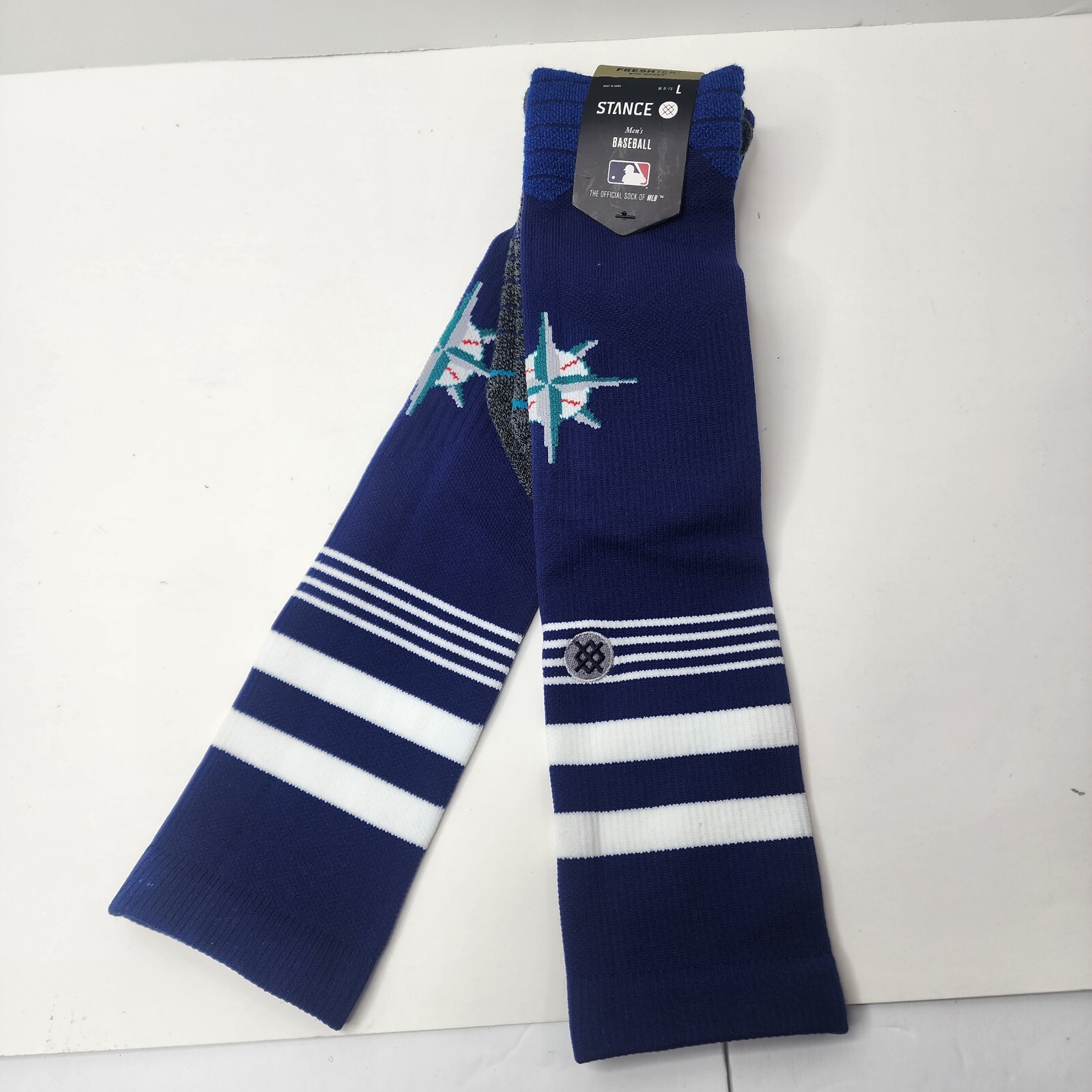 Stance Baseball Socks Mens L Seattle Mariners MLB Navy Diamond Pro OTC Freshtek