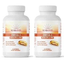Omega 3 Fish Oil, Boost Immunity System & Helps Joint Flexibility - 120 Softgel
