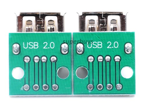 2pcs USB Female Type A to DIP 2.54mm Adapter Converter PCB Board For Arduino - Picture 2 of 5