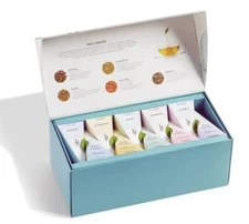 TEA FORTE, "Wellbeing" Tea Tasting Assortment Presentation Box, 20 Tea Infusers