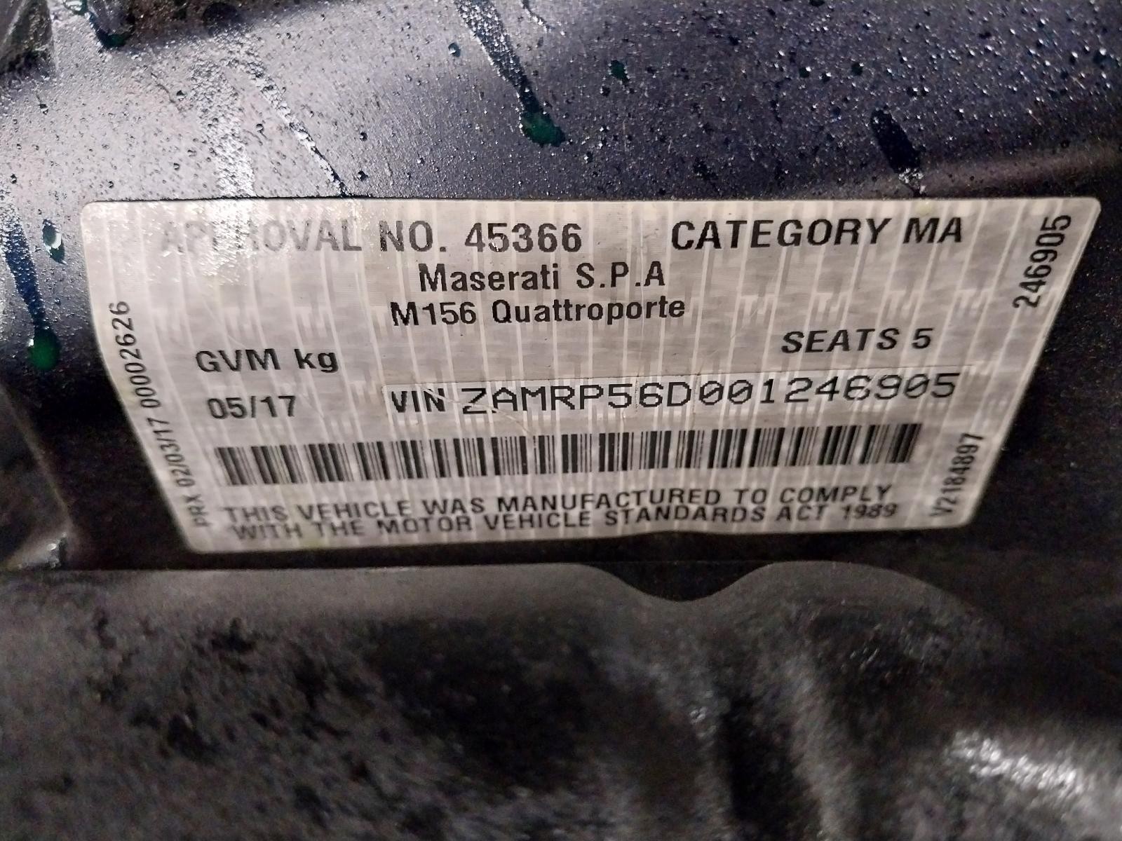 2017 Maserati Quattroporte RIGHT AIR FLOW METER M156 10/2013-2024 0280218281 744906 image 9