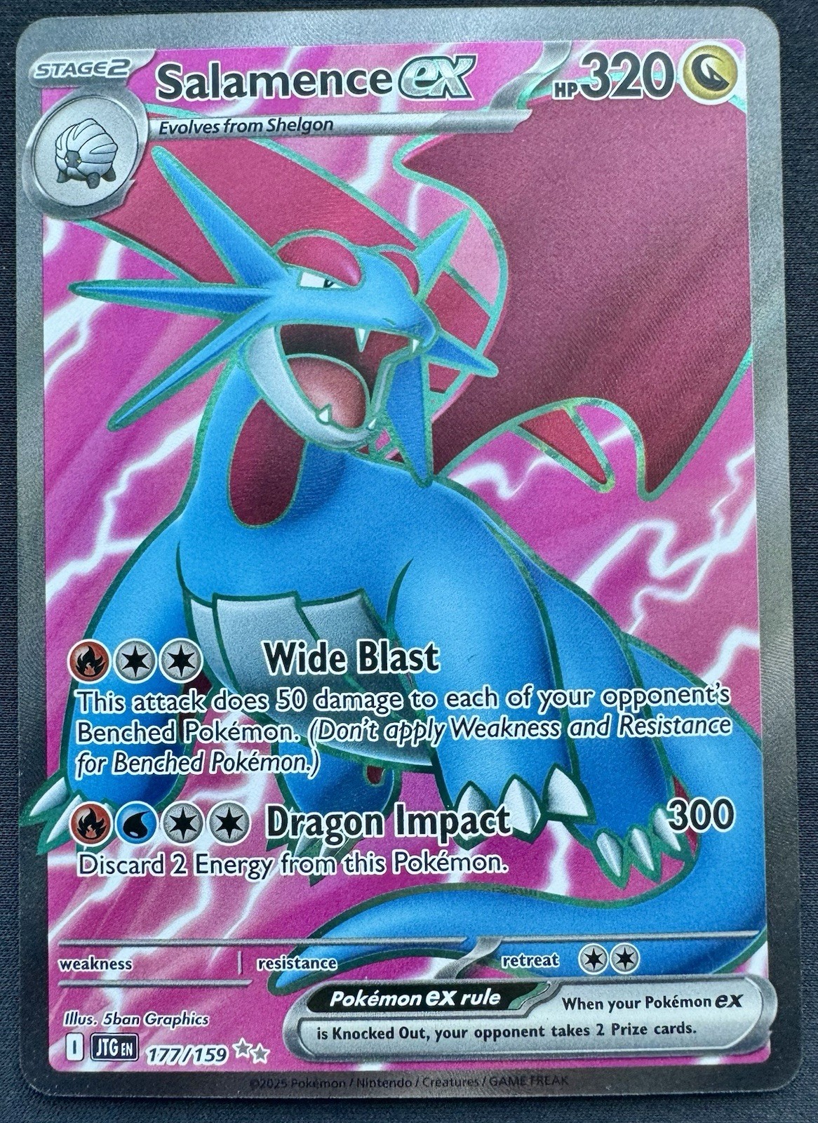 Salamence ex Ultra Rare Pokemon Journey Together 177/159 Full Art Holo