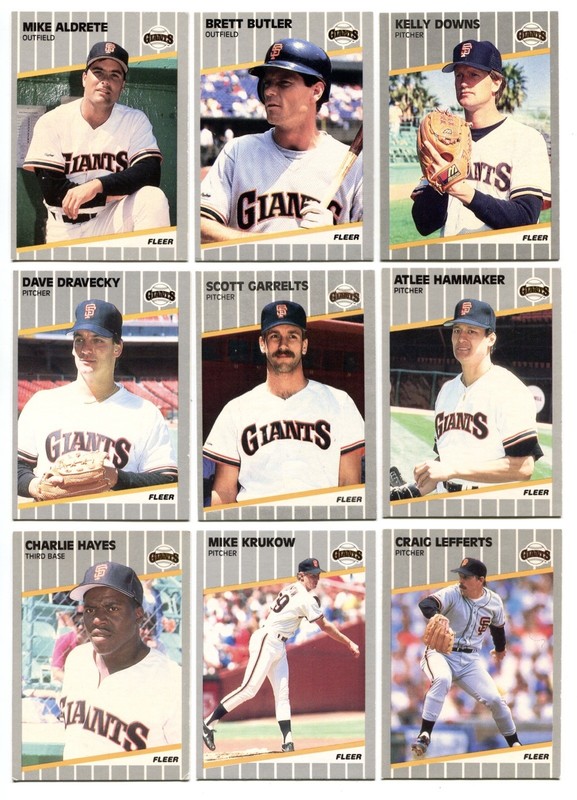 Lot Of (23) 1989 Fleer Baseball Cards - San Francisco Giants 