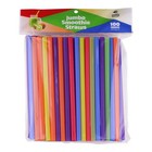 Comfy Package, Jumbo Plastic Smoothie Straws - 8.5" High - Assorted Colors [100