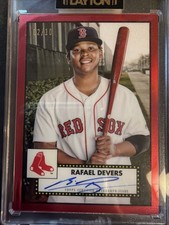 2021 TOPPS TRIBUTE TO TOPPS AUTOGRAPH RED #RD RAFAEL DEVERS 02/10