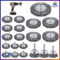 DrahtbüRsten Set 20 StüCk 6Mm FüR Bohrmaschine Akkuschrauber Schleifen Polieren