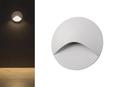 LED Wandeinbauleuchte EXIN IP65 weiss rund 230V 2,5W warmweiss indoor + outdoor - Bild 1 von 4