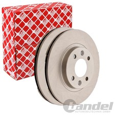 2X FEBI BREMSSCHEIBEN Ø259mm VORNE PASSEND FÜR DACIA LOGAN SANDERO NISSAN