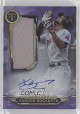 2019 Triple Threads Single Jumbo Relics Amethyst 60/75 Xander Bogaerts Auto uk2