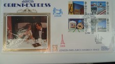 GB FDC 1987 Architects in Europe  Benham Gold 22ct Orient Express London Venice