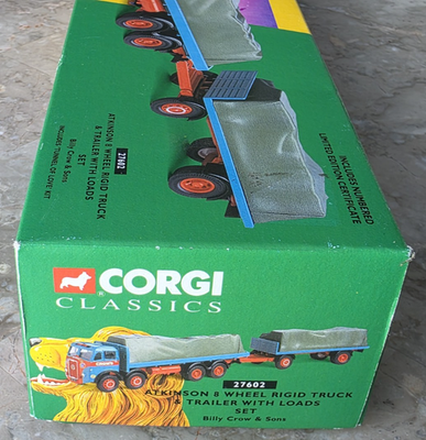 Vintage New 1995 Corgi Classics Atkinson 8 Wheel Rigid Truck
