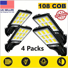 4PCS Outdoor Solar Wall Light LED Motion Sensor Bright Flood Street Lamp 3 Modes