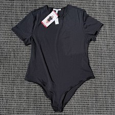 Edited x Hunter McGrady Black Scuba Bodysuit Women s XL NWT