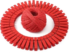 (Pack of 100) Mini Colored Clothes Pins (Red) About 1.38" Long with 82 Red 