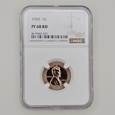 1959 1c Pf68 Rd Ngc Lincoln Memorial Proof Cent