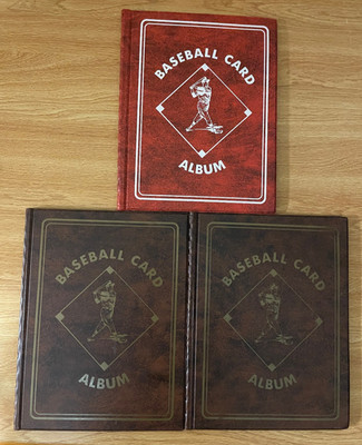 Lot of 3 Baseball Card Albums 12 9-Pocket Permanent Page Storage 108 cards each