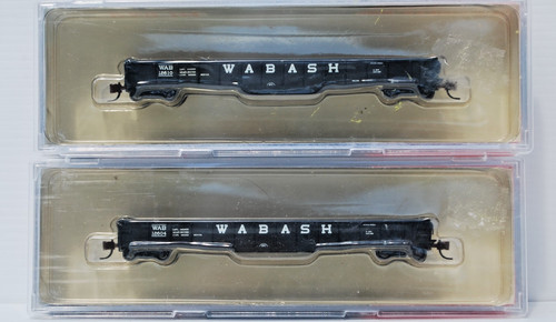 WABASH. N Scale. 2 x ACF 70 Ton 52'6" Gondolas. BLMA. R/N 12604, 12610. Like New | Zustand: New