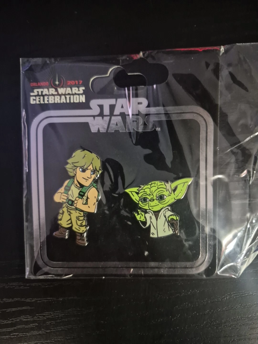 STAR WARS Celebration 2017 Pin Set LUKE SKYWALKER and YODA New Sealed