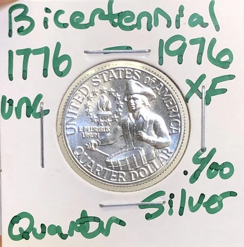 1976 S PROOF SILVER Bicentennial Washington Quarter BU UNC 40% Silver - 25I
