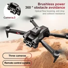 4K HD Three Camera Drone With WiFi Foldable 1/2 Batteries for Adults Beginners