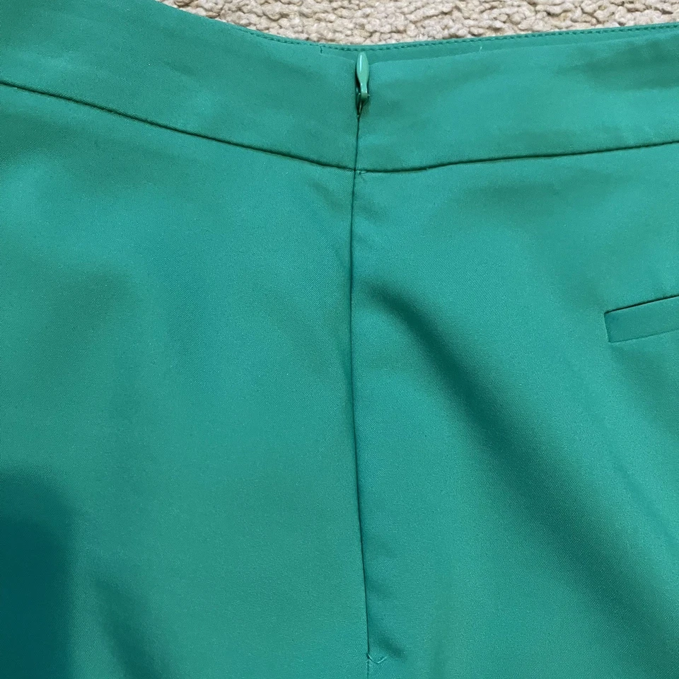 Pantalones elásticos Chaus New York para mujer verdes con cremallera lateral talla 10 Foto 4 de 4