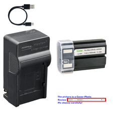 Kastar EN-EL1 Battery AC  USB-C Charger for Nikon EN-EL1 Coolpix Series Cameras