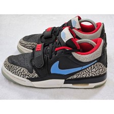 Jordan Legacy 312 Low Black Valour Blue Youth Sneakers Size 7Y