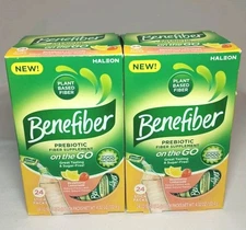 2 PK Benefiber On The Go Prebiotic Fiber Supplement Strawberry Lemonade BB  6/26