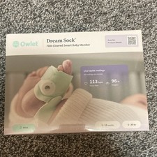 Owlet Dream Sock Baby Monitor Oxygen  Heart Rate FDA-Cleared Mint
