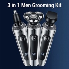 3 in 1 Men Grooming Kit IPX7 Water Proof 3D Floating Beard Hair Trimmer Kit