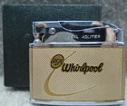 Vintage-VERY RARE UNFIRED IN BOX-"RCA WHIRLPOOL" flat advertising lighter L@@K