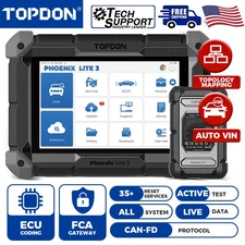 2025 NEW TOPDON Phoenix Lite 3 OBD2 Scanner CAN-FD Protocol Check Engine Reset