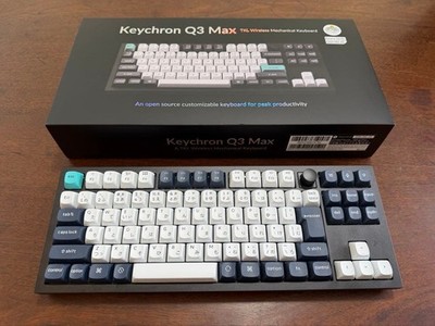 Keychron Q3 Max Q3M-M4-JIS JP TKL Gateron Jupiter Banana Wireless Tested Used