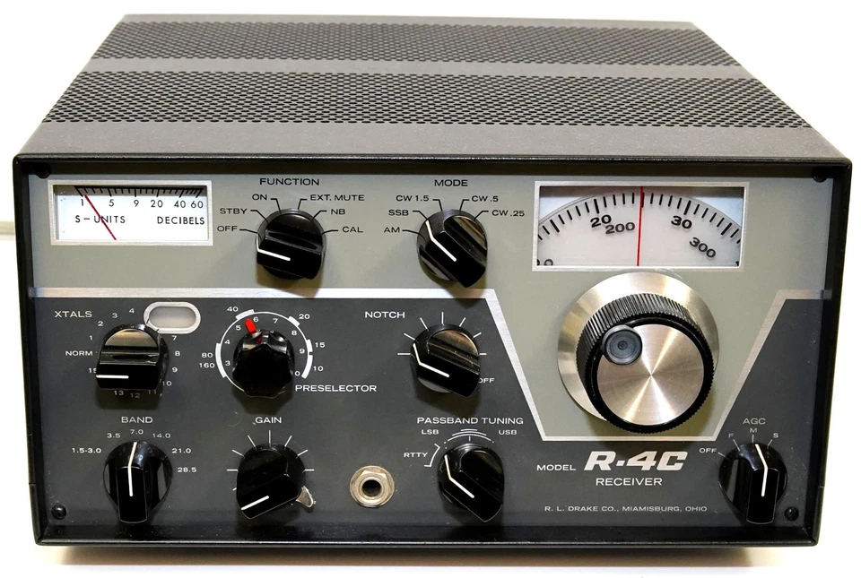 DRAKE R-4C HAM BANDS RECEIVER w/ 4-NB NOISE BLANKER + RCC4 + MANUAL = EXCELLENT - Image 2 of 4