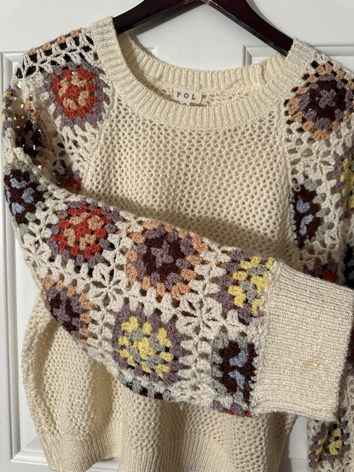 POL Sm Grandmacore Patchwork Thick Raglan Sleeve … - image 12