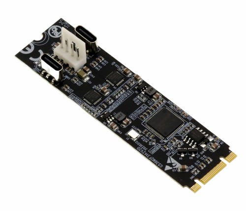 M2 M Key auf 2 Port USB 3.2 Gen 2 10G Typ C Karte mit Kabeln und Ecken, ch - Bild 2 von 5