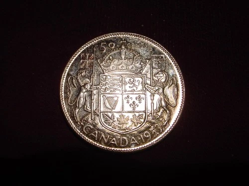 1953 CANADA SILVER 50 CENTS! - HIGH GRADE LD NSF!!