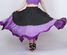 Women's 12 Yard Tribal ATS Belly Dancing 4 Tiered Hippie Gypsy Cotton Skirts BLP