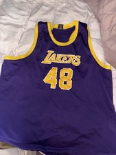 Maglia Lakers gialla e viola nuova senza etichette #48 taglia 1XL