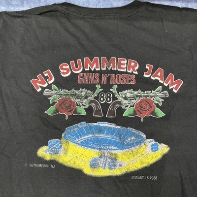 GUNS N ROSES T SHIRT Large NJ SUMMER JAM 1988 World Tour Reprint