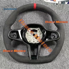 Black Alcantara Steering Wheel For BMW G42 G20 G22 G23 M2 M3 M4 G87 G80 G82 G83