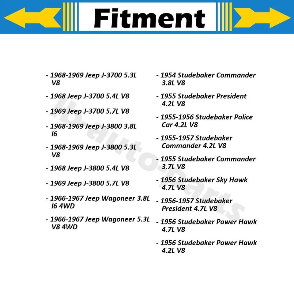 Manguera de freno delantera Dorman 2x para Studebaker Power Hawk 1956 Foto 4 de 4