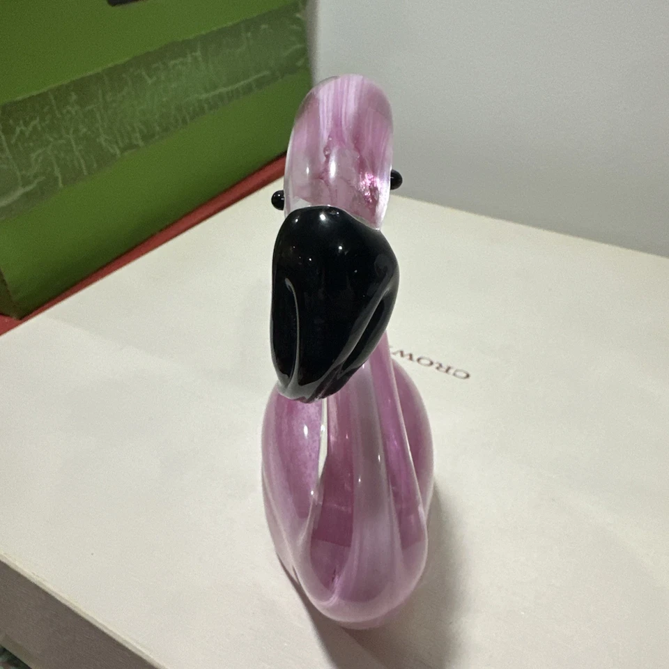 Vibrante Flamenco Tropical 6.5" Alto Arte Vidrio Estilo Murano (Sin Marca) Foto 4 de 4